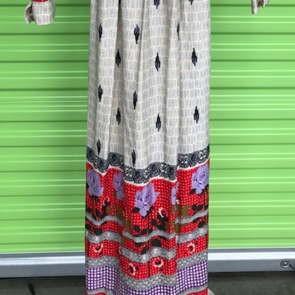 Vintage 70's Nancy B of California Multi Print Maxi *Authentic Halloween Costume - Picture 9 of 12